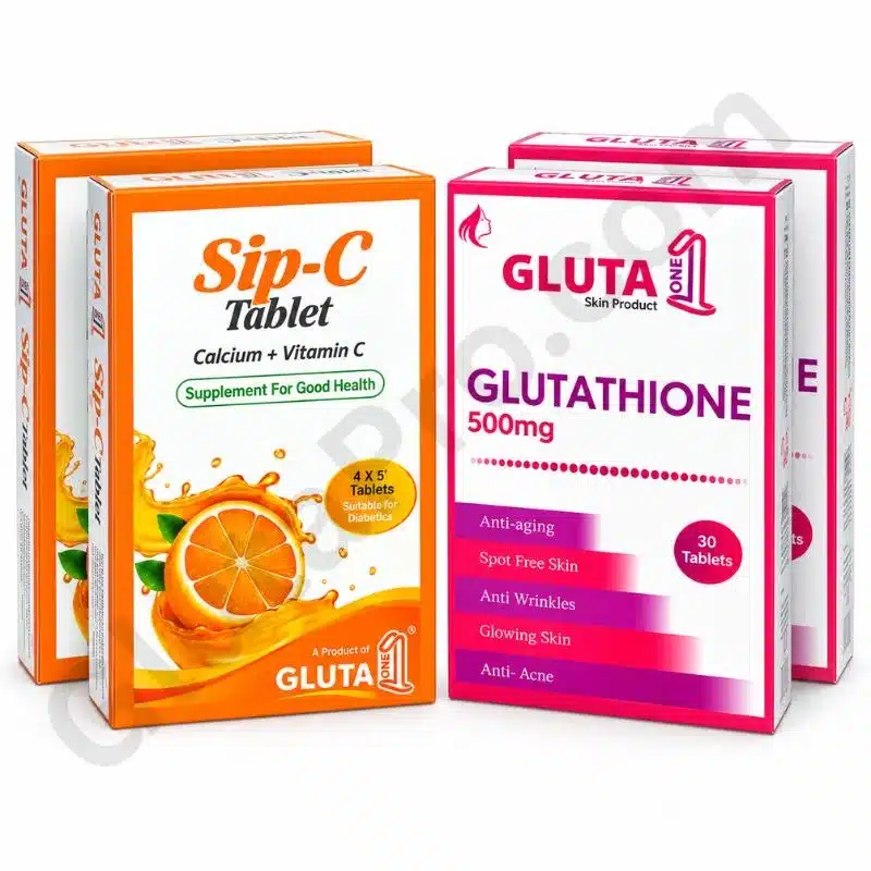 2 Packs Glutaone + Sip C