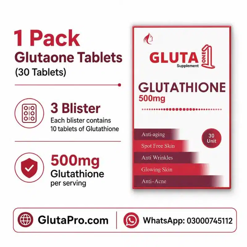 15 Days Glutaone Glutathione tablets for full body whitening