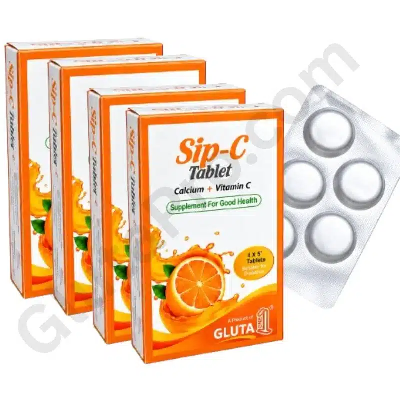 Gluta One Sip c Tablets 4 Packs
