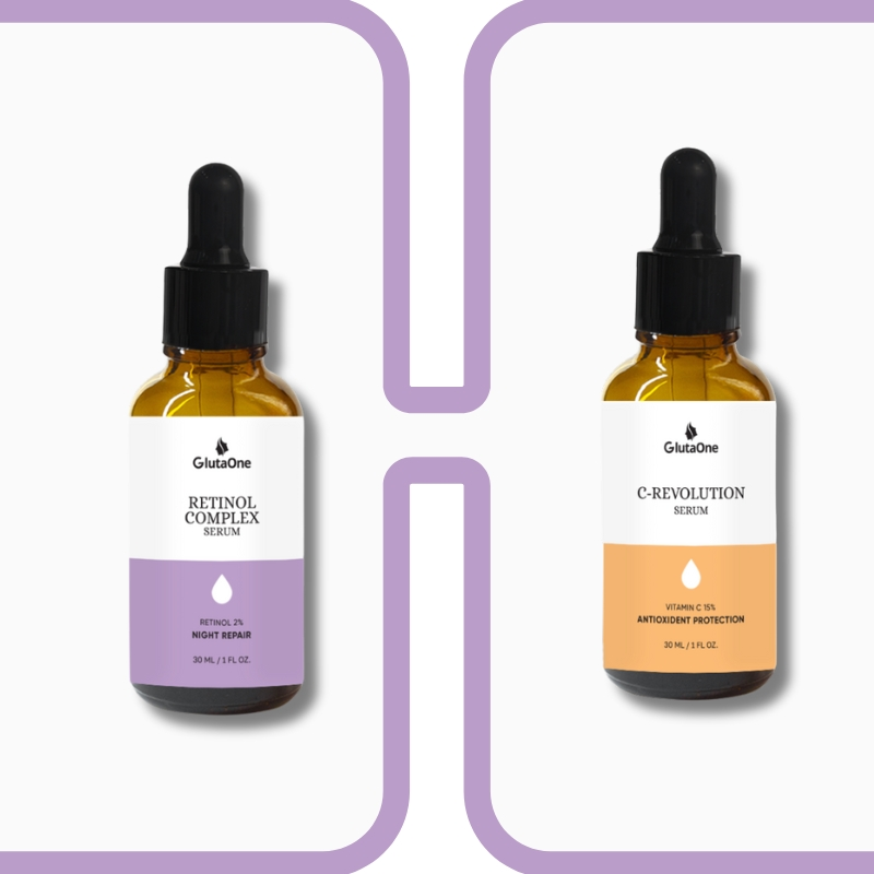 Glutaone Retinol serum and vitamin c serum