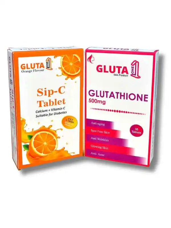 Glutaone Supplements and vitamin c Tablets for full body whitening