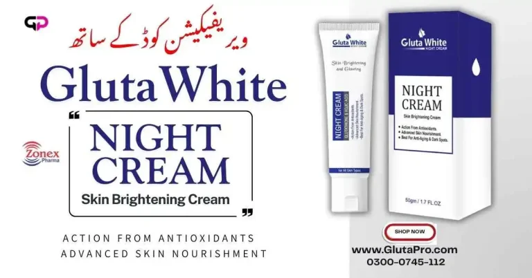 Gluta white night cream tube