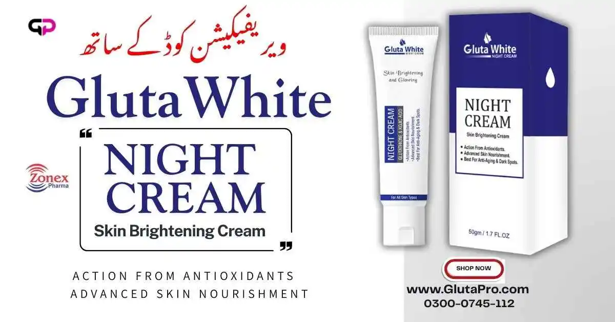 Gluta white night cream tube