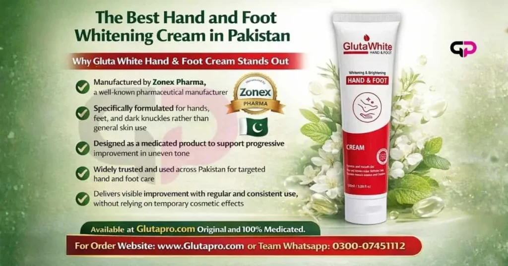 Hand and feet whitening cream in Pakistan