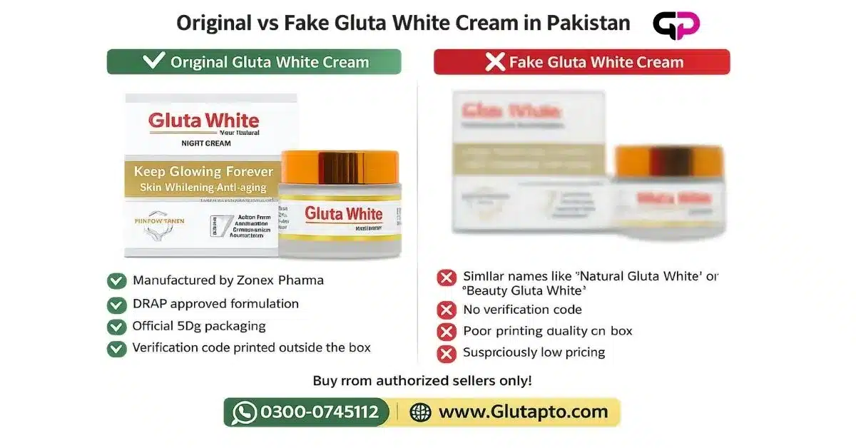 Fake vs Original Gluta White Cream in Pakistan