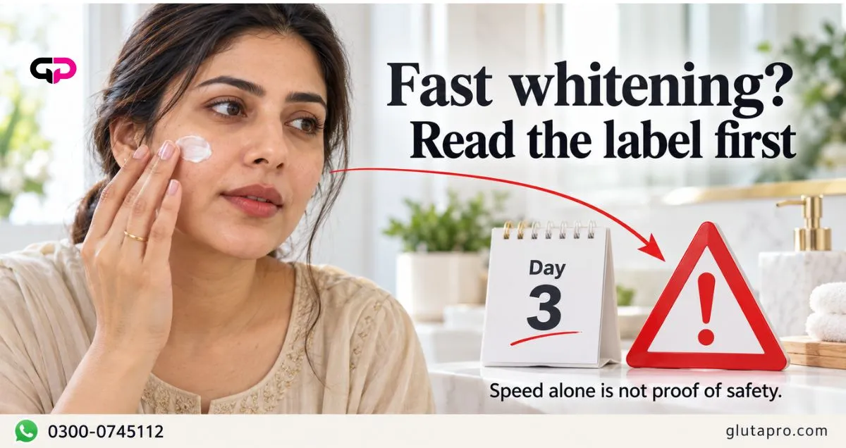 Fast whitening warning, read the label first before using whitening cream