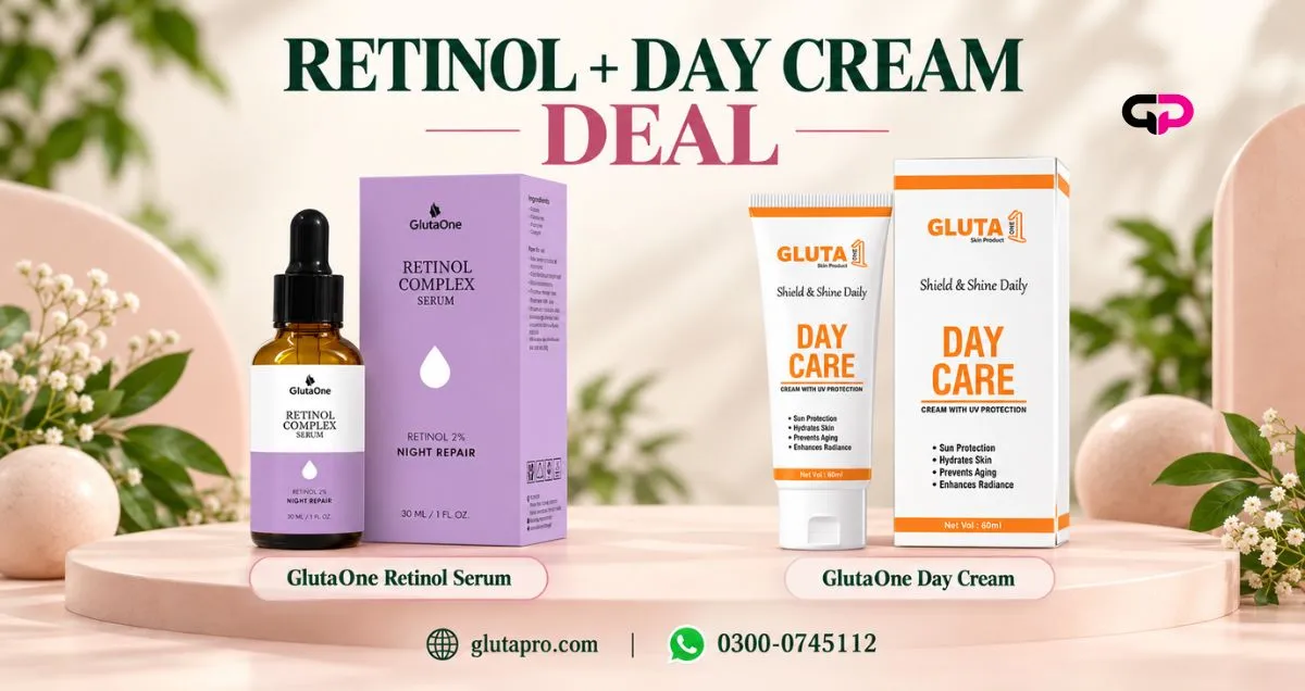 GlutaOne Retinol Serum and Day Cream bundle