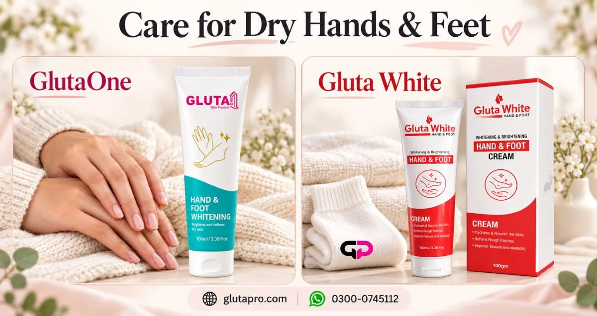 GlutaOne and Gluta White hand and foot cream comparison