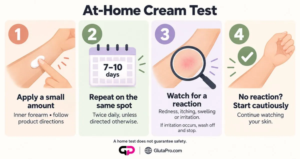 How to do an at-home patch test for whitening cream in 4 steps
