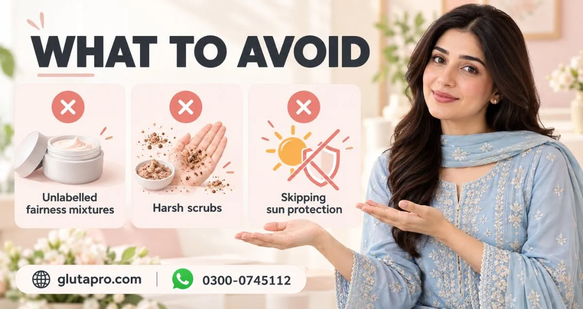 Practices to avoid when managing melasma
