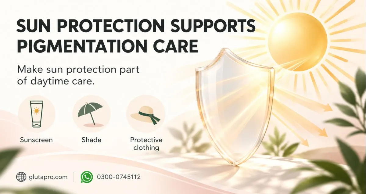 Sun protection supports pigmentation care
