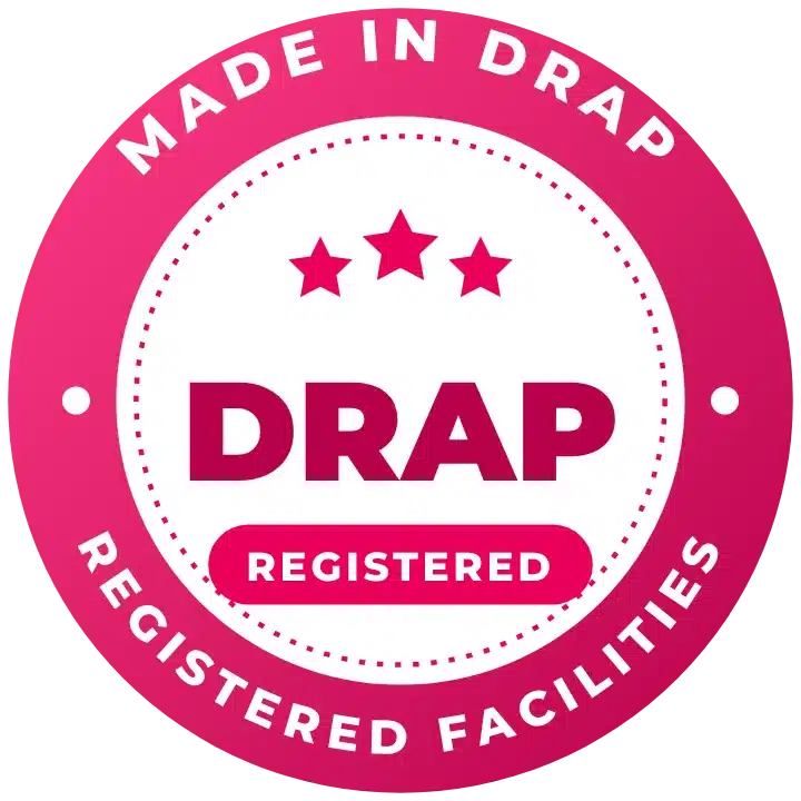 Made in DRAP registered facilities badge
