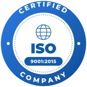 ISO 9001:2015 certified company badge